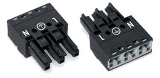 WAGO 770-203 WINSTA MIDI 3-Pole Female Connector Black - 770-203 [2 Pieces]