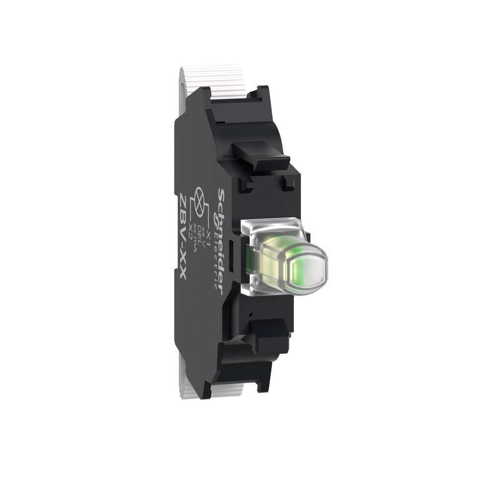 Schneider Electric White LED Block 24V AC/DC Spring Terminal - ZBVB15