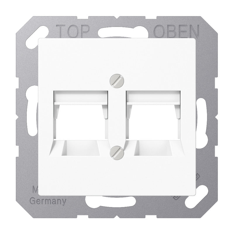 Jung AS500 Dual RJ45 Cover Plate Alpine White - A569-2NITTWW