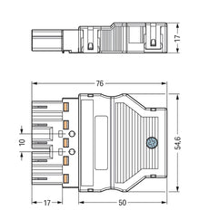 Wago Winsta Midi 770-315 5-Pole Connector With Strain Relief - 770-315