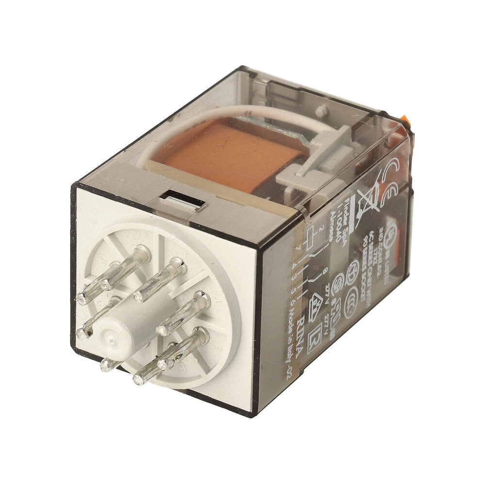 Finder Industrial Relay 230V AC 10A Dual CO Contact - 60.12.8.230.0040