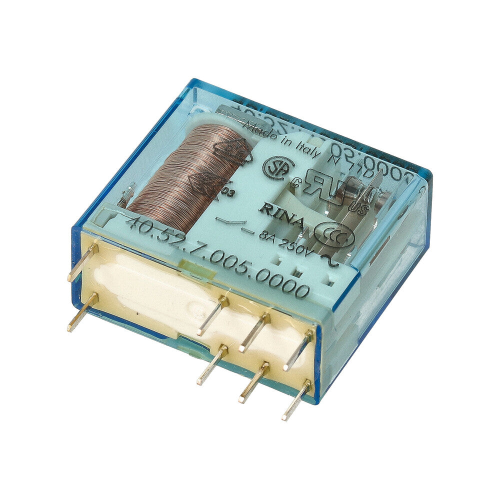 Finder 40.52 PCB Relay 5VDC 8A Dual CO Contact - 40.52.7.005.0000