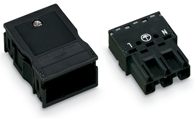 Wago 770-113 3-Pole Male Connector With Strain Relief - 770-113 [2 Pieces]