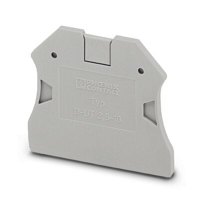 Phoenix Contact D-UT 2.5/10 Gray End Cover - 3047028 [10 Pieces]