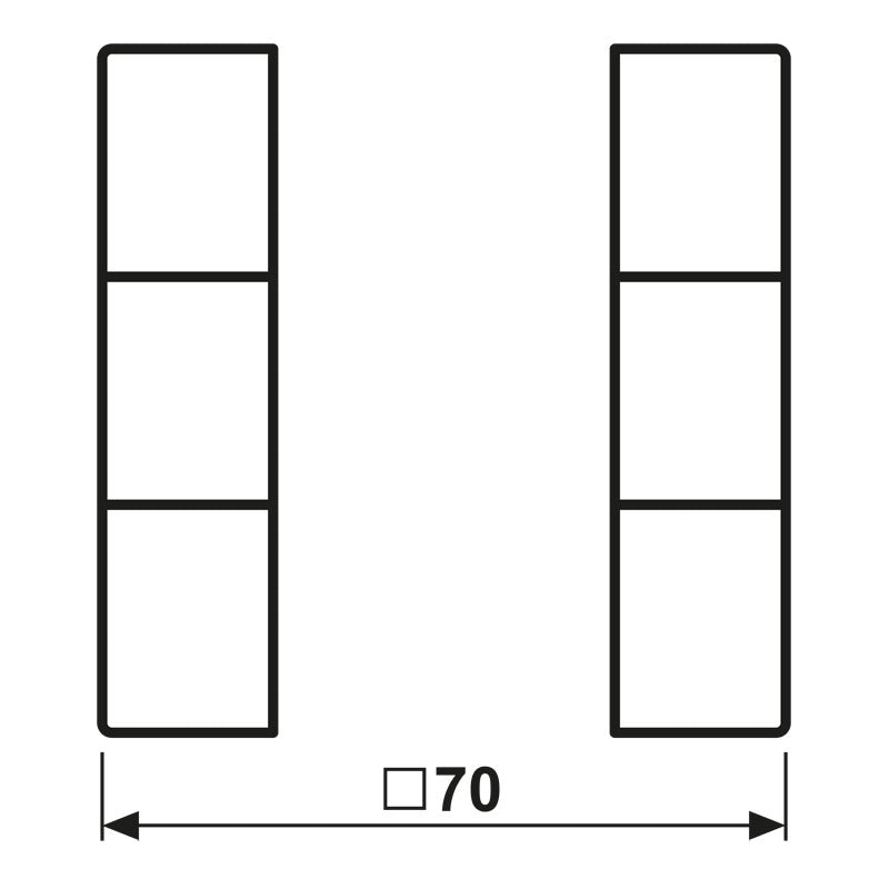 Jung KNX 3-Button Push Panel LS Series Alpine White - LS503TSAWW