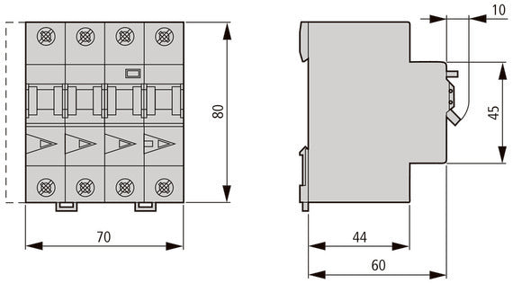 Eaton MRB6 RCBO 16A 100mA 3P+N B-Characteristic 6kA - 120654