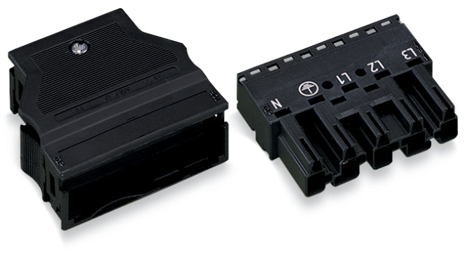 WAGO 770-115 5-Pole Black Connector With Strain Relief - 770-115