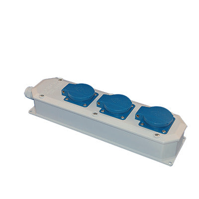 Hateha VD16 3-Way Power Distribution Box 16A 230V IP44 - 12.112.000