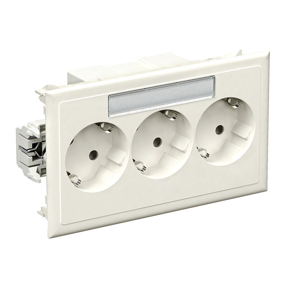Schneider Triple Wall Socket With Label Window - 5940112