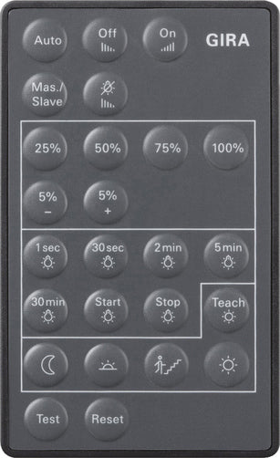 Gira IR Remote Control PIR 3 For Sensotec Motion Sensors - 237300