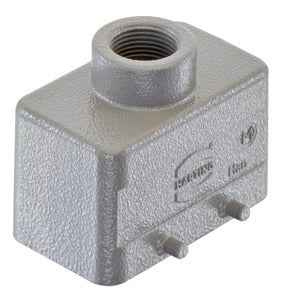 Han B Hood Top Entry M20 Aluminum Connector Housing - 19300101420