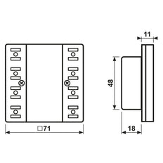 eNet 4 Channel Wall Transmitter Module LS Series - FMLS5004M