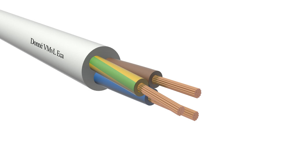 Vinyl Power Cable VMVL ECA 2x1.5mm Black 100M - D09469 [100 Meters]