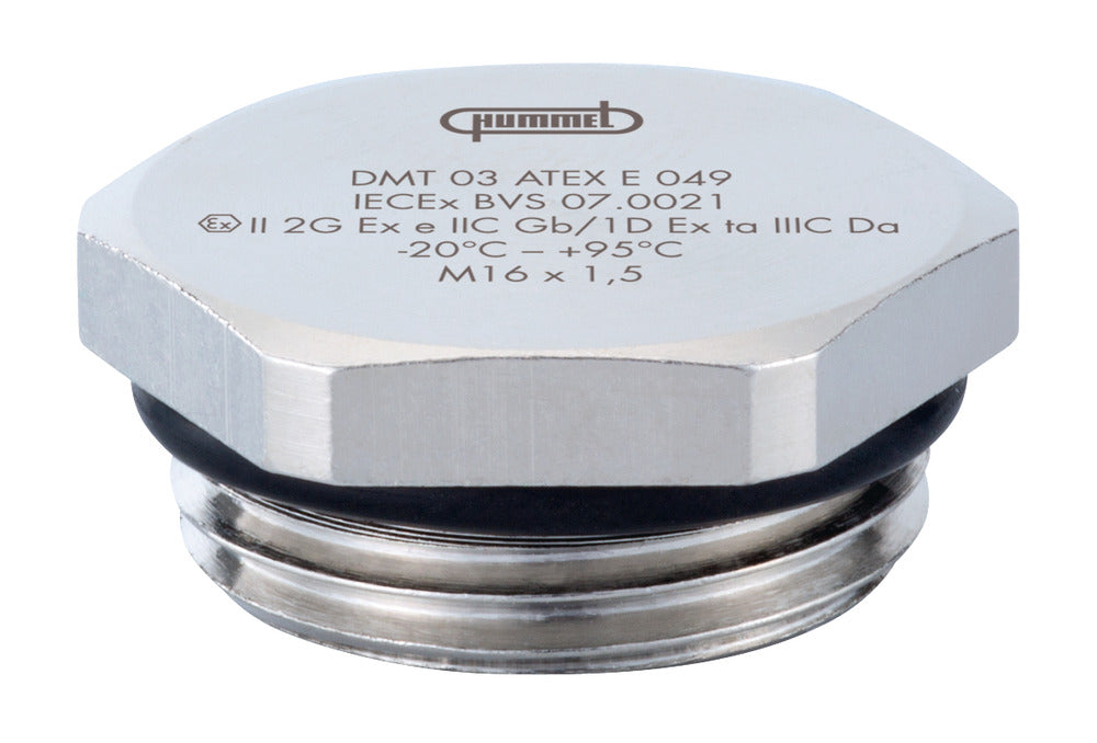 Hummel V-MS-EX M25x1.5 Nickel Plated Brass Blind Plug - 1197250050