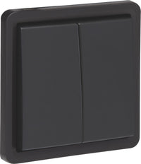 Niko Hydro IP55 Double Two Way Switch Black - 761-32600
