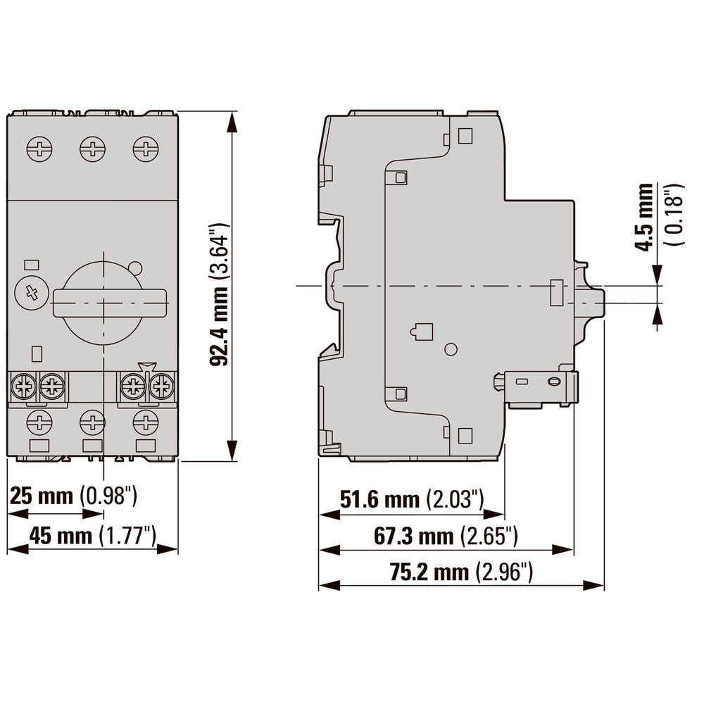 Eaton 3P Motor Protection Circuit Breaker 4-6.3A - 039425