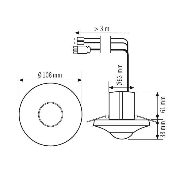 ESYLUX PD-C 360i/8 DUO DALI Ceiling Presence Detector - EP10427824