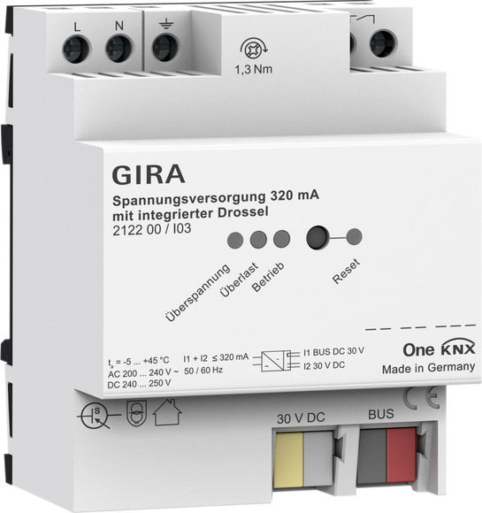 Gira OneKNX 320mA Power Supply With Integrated Choke - 212200