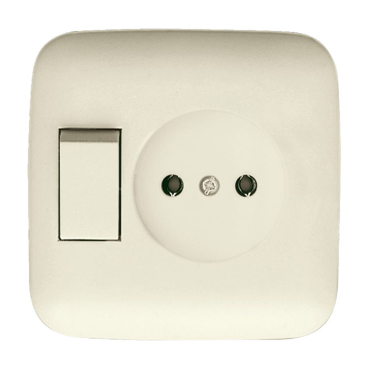 ABB Busch-Jaeger Combined Switch Socket SI Series Cream - 2CKA001611A0128