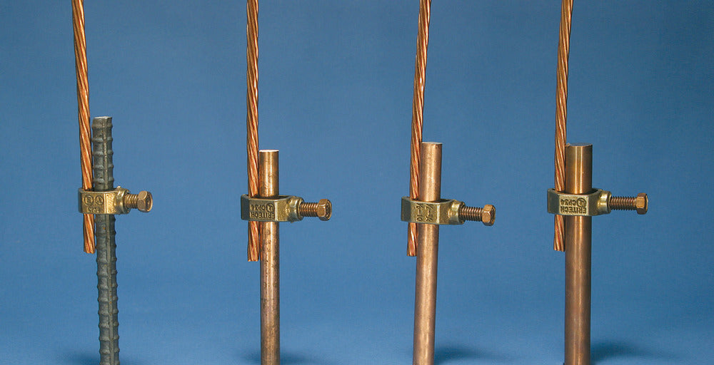 Bronze Ground Rod Clamp 3/8 Inch For Copper Bonded Rods - 158155
