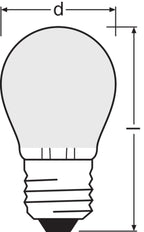 OSRAM LED Classic P40 4W E27 2700K Frosted Globe - 4058075437067 [2 Pieces]