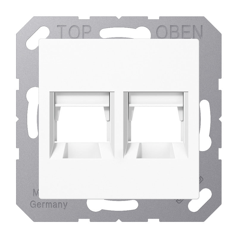 Jung AS500 Dual RJ45 Cover Plate White - A1569-2BRWW