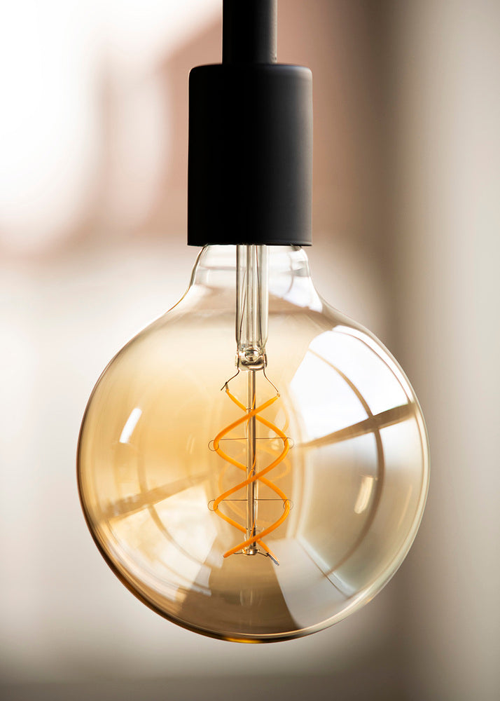 Bailey Spiraled Basic G95 LED Filament Globe Lamp E27 4W Gold - 144338