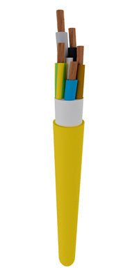 TKF H07BQ-F 5G2.5mm Industrial Flexible Cable Yellow - 9621 [2 Meters]