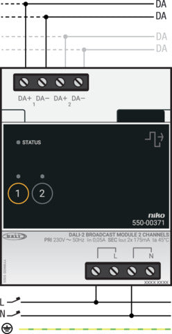 Niko DALI-2 Broadcast Module 2 Channel - 550-00371