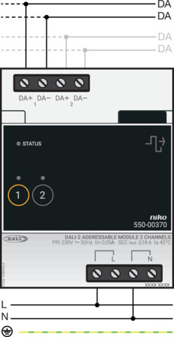 NIKO DALI-2 Addressable 2-Channel Control Module - 550-00370