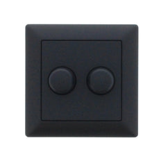 Black Plastic Cover Plate For GIRA Duo Dimmer RAL9005 - 891234