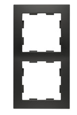 Peha Badora 2-Gang Cover Frame Matt Black - 00276752