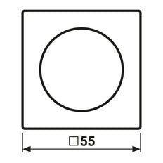 Jung A Range Black Rotary Dimmer Cover - A1740SW