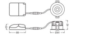LEDVANCE 8W Fixed LED Recessed Spot IP44 Warm White - 4058075799547