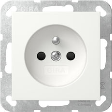 Gira System 55 Safety Plus Socket With Earth Pin - 448527