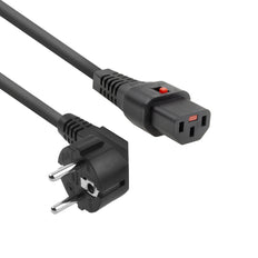 2M IEC Lock C13 Right Angle Power Cord 250V 10A - AK5040