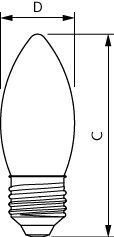 Philips Master LED Candle DimTone 3.4W E27 Clear Glass - 8719514449435