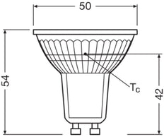 LEDVANCE PAR16 GU10 LED Spot 4.5W 940 Dimmable - 4099854045509