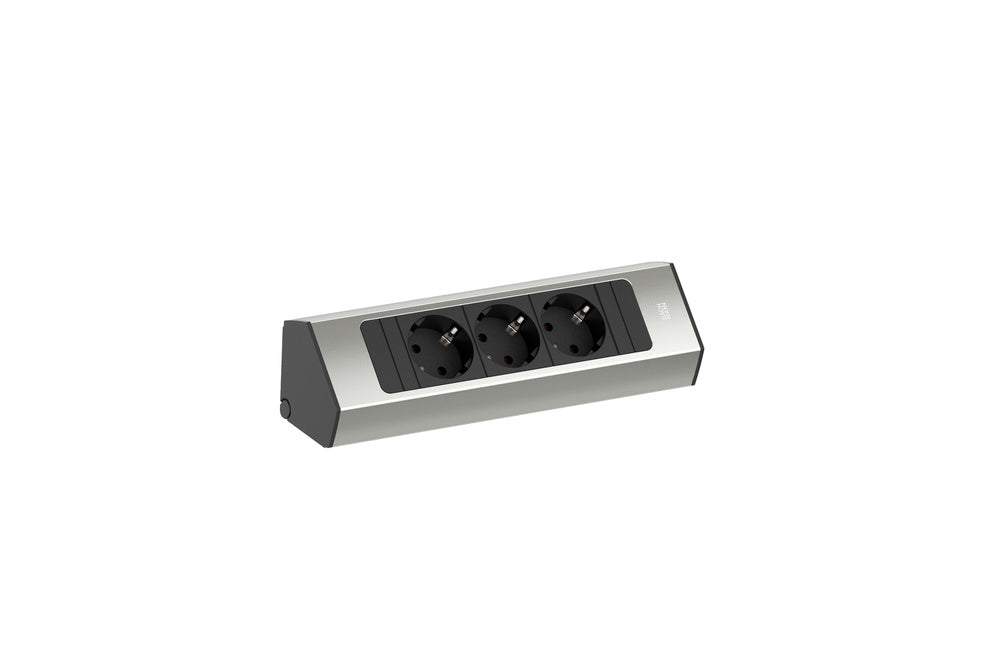Bachmann Casia 2 Corner Power Unit 3x 230V Stainless Steel - 932.000