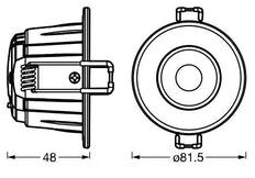 LEDVANCE 5.5W CCT Adjustable IP65 Recessed Spot Light - 4099854092701
