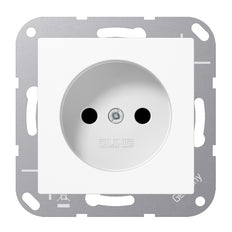 Jung Safety Plus Power Socket Without Ground Pin Alpine White - A1510NKIWW