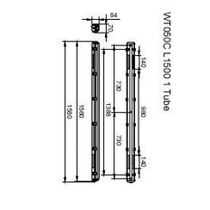 Philips Ledinaire IP65 Waterproof LED Tube Housing L1500 - 8710163366043