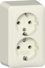 Gira Double SCHUKO Socket Outlet 16A 250V Surface Mount - 478012