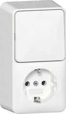 Vertical Combined Switch Socket Outlet With Mounting Plate - 417614