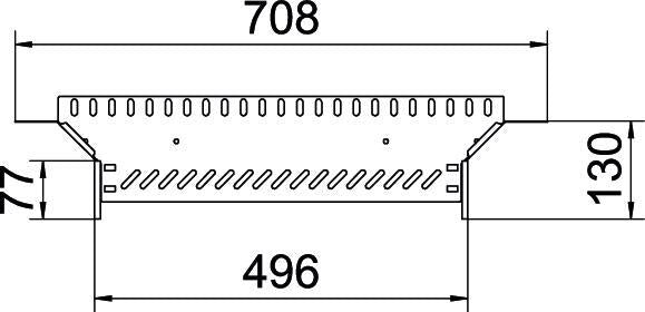 Cable Tray T-Branch Connector 60x500 Steel Galvanized - 6042121