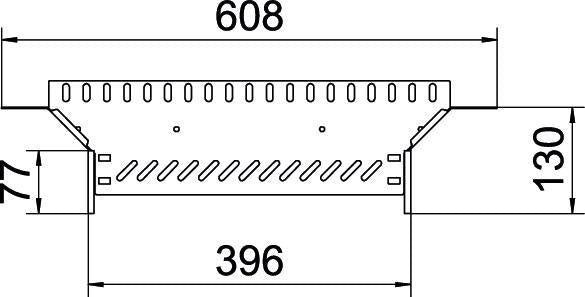 T Branch Connector For Cable Tray 60x400 Steel Galvanized - 6042119