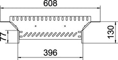 T Branch Connector For Cable Tray 60x400 Steel Galvanized - 6042119