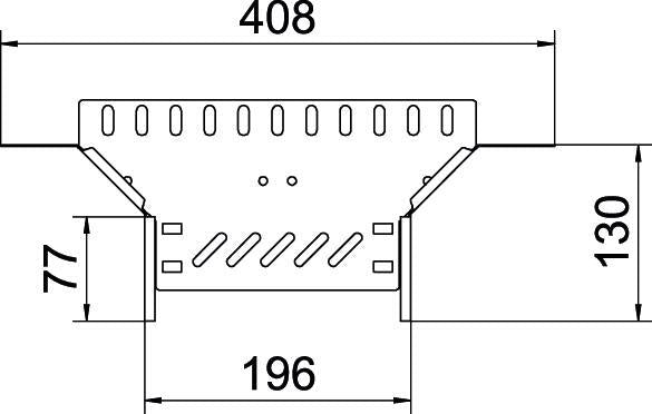 T Branch Connector For Cable Tray 60x200mm Steel SV - 6042115