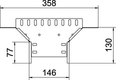 T Branch Cable Tray Connector 60x150 Steel Galvanized - 6042113