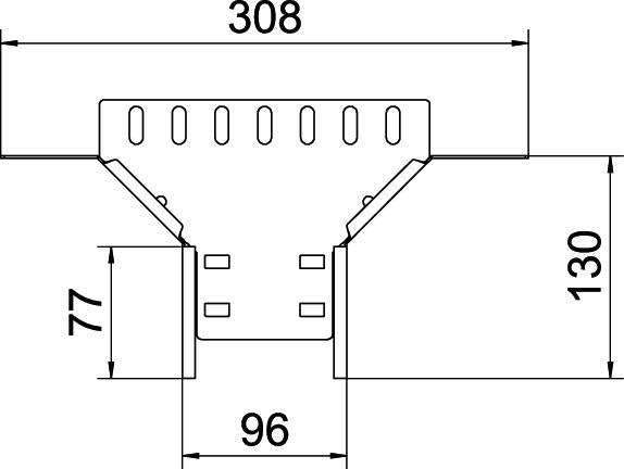 Cable Tray T-Piece Add-On 60x100 Steel Galvanized - 6042111